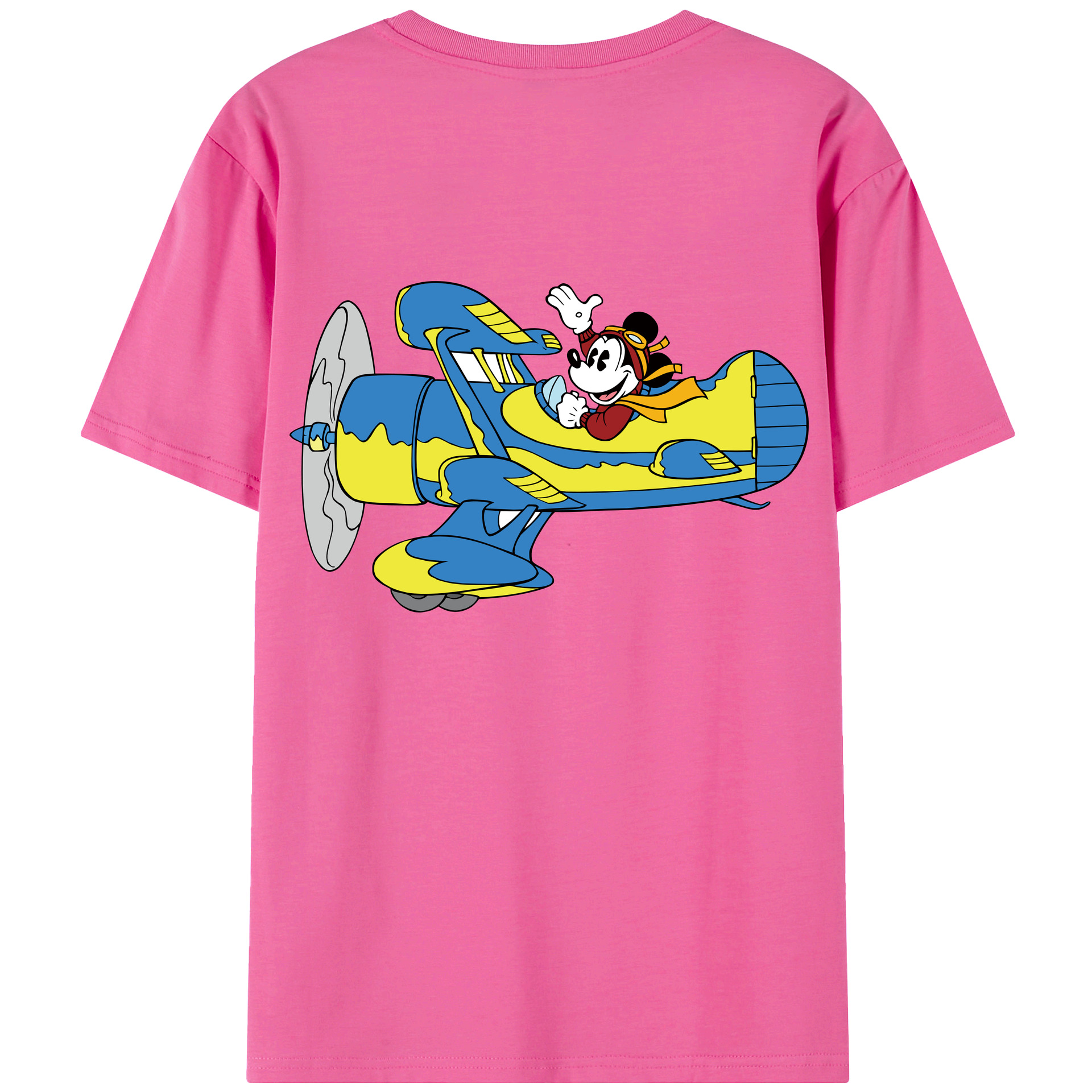 （画像用） ミッキーマウス Mickey Mouse レディース半袖Tシャツ(バックプリント)